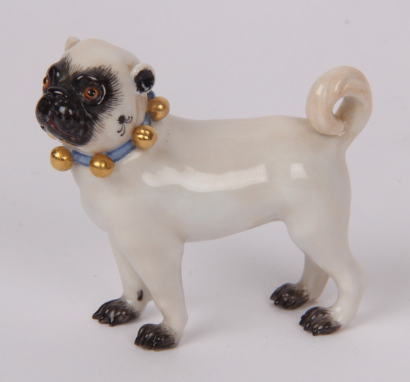 antique pug dog figurines