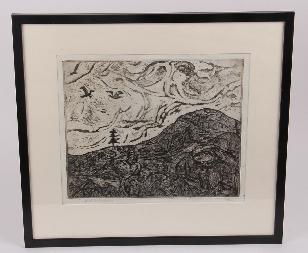 James Miles: Brian Bradshaw Welsh Landscape Engraving, Dated 1957, £350