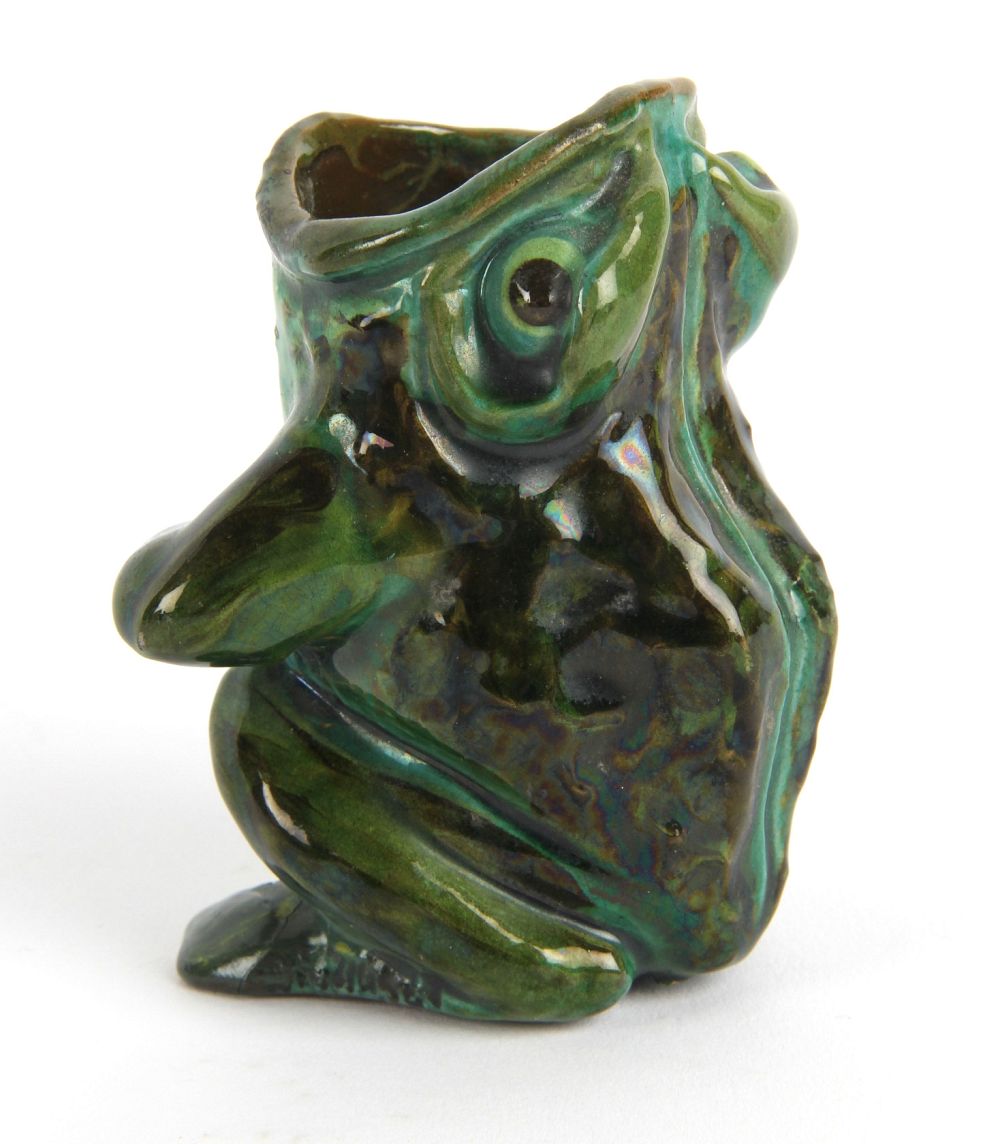 James Miles: C.H.Brannam Pottery Arts and Crafts Grotesque Frog Vase or ...