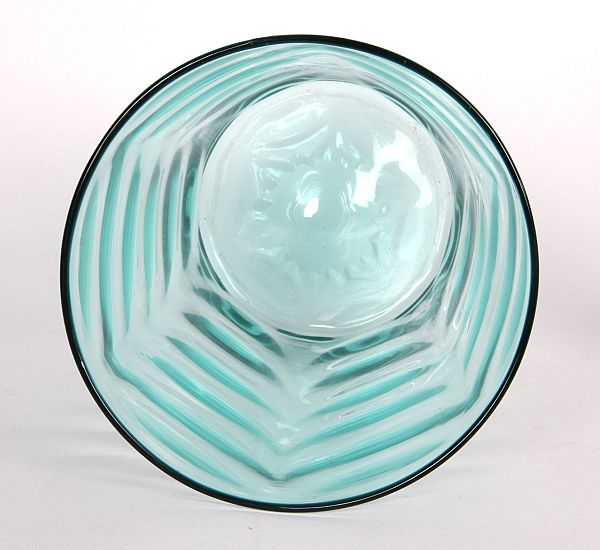 James Miles: Whitefriars Rare Emerald Art Deco Glass Swags Bucket Vase ...